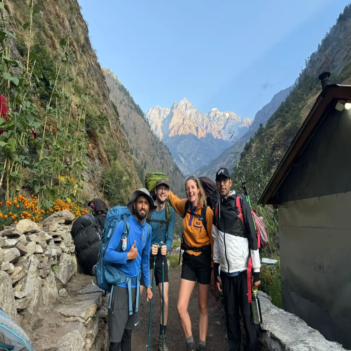 A Picture With The Team After A gradual ascent to Samdo