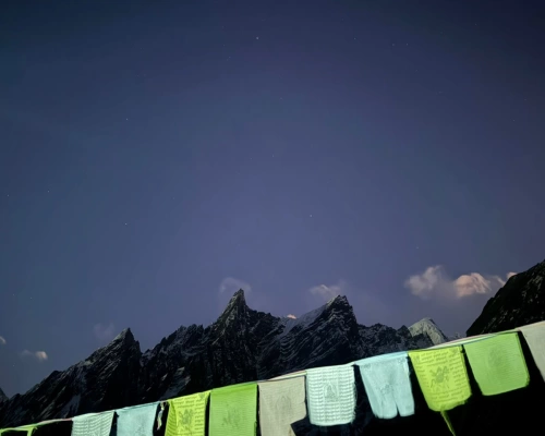 Early Morning View While Crossing Larkya La Pass