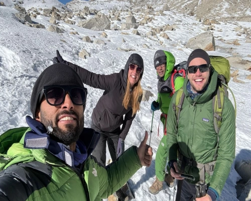 Picture With The Team While Hiking