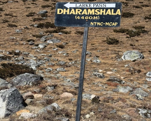 The Base Camp Of Larkya La Pass