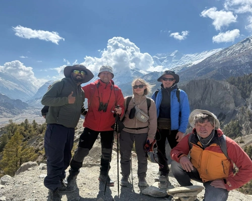 Trekking Team At Annapurna
